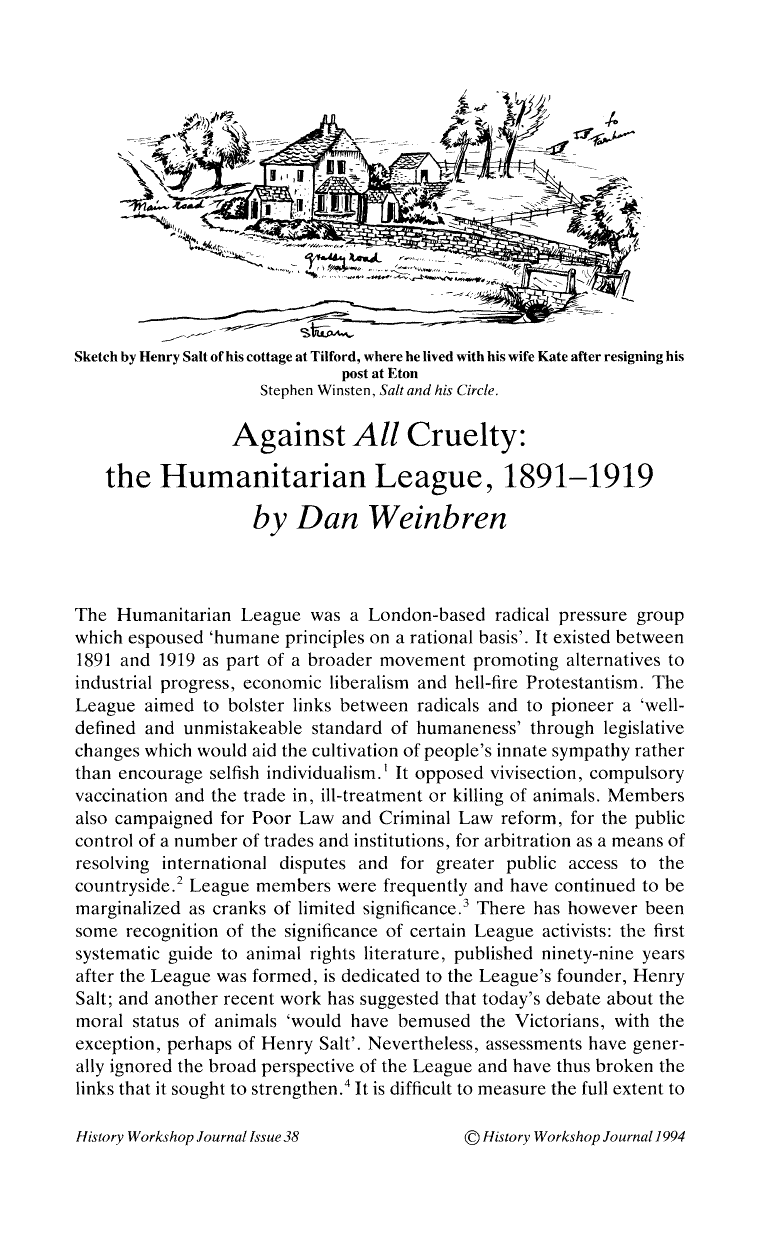 Against All Cruelty: The Humanitarian League 1891-1919