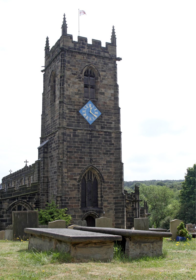 All Saints and St James the Great in Silkstone, two raised grave slab of the Hawksworth family