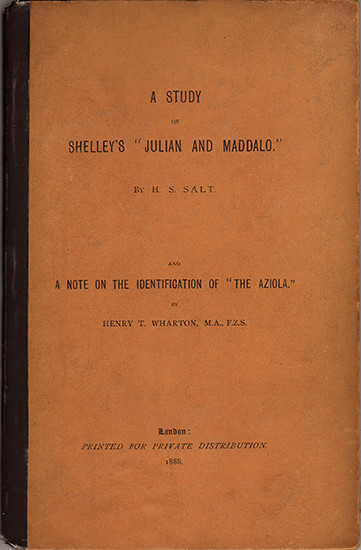 A Study of Shelley's Julian and Maddalo - Henry S. Salt