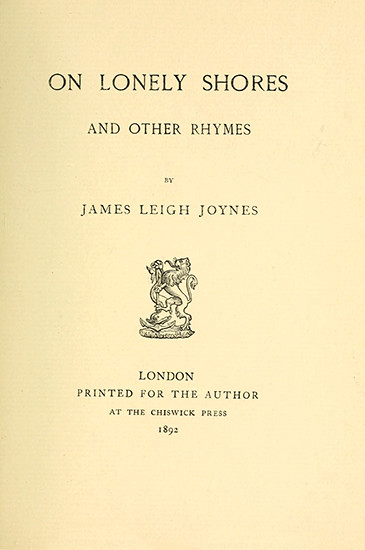 On Lonely Shore and Other Rhymes - James Leigh Joynes